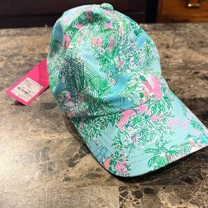 Lilly Pulitzer Tropical Print Hat - Pink and Green